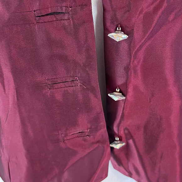 JS Collections Women's Dress Jacket, size 12. Burgundy Special Occasion - Picture 11 of 12